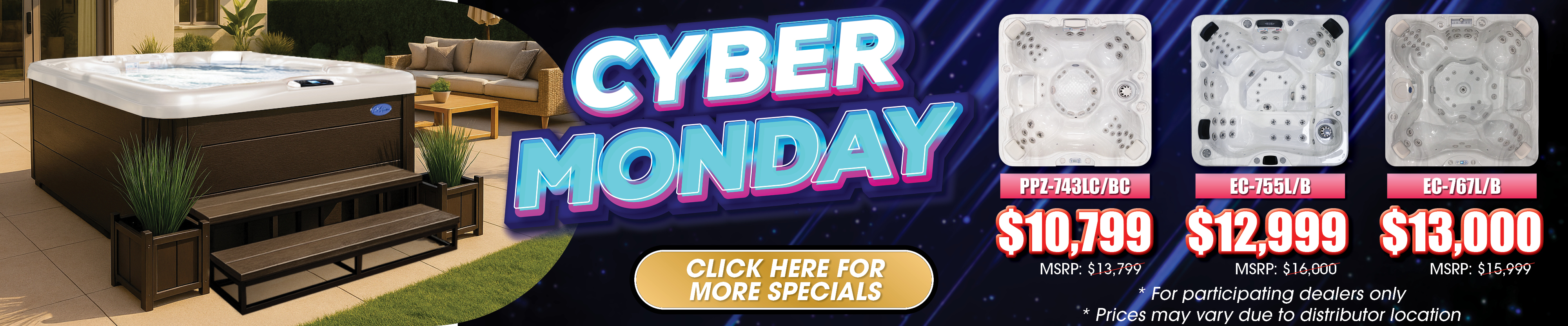 Calspas hot tub being used in a family setting - Milldale