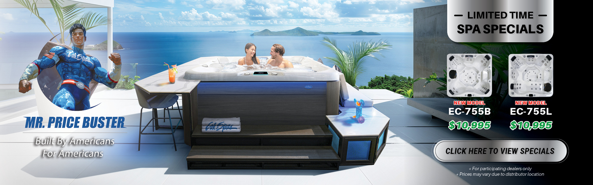 Calspas hot tub being used in a family setting - Milldale
