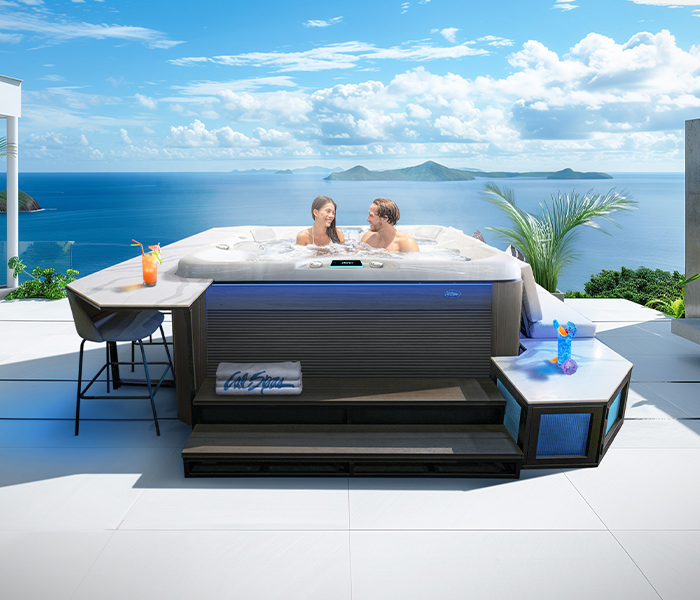 Calspas hot tub being used in a family setting - Milldale